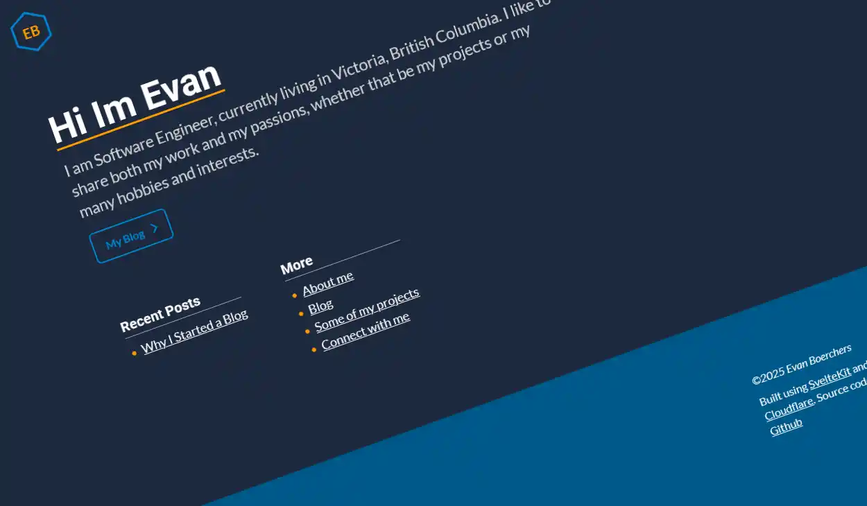 Screenshot of this website